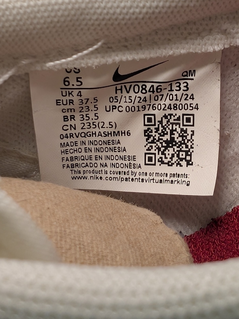 NEW WITH BOX Nike W Killshot 2 Sail/Sail-Team Red Womens US 6.5 - HV0846-133 - Picture 6 of 8